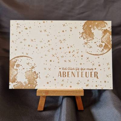 Abenteuer Postkarte / Postkarte mit Motiv / wunderschöne Motive / Geschenkpostkarte / Mondlicht / Abenteuer / Magie 