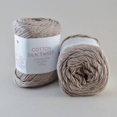 Laines du Nord Cotton Silk Tweed Fb 8868 Sand