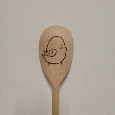Kochlöffel mit Vogel