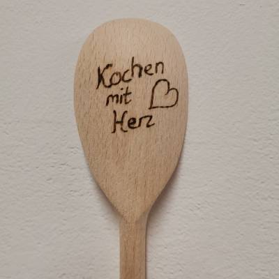 Kochlöffel "Kochen mit Herz"