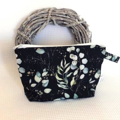Kosmetiktasche Kulturtasche für Damen Kulturbeutel Muttertagsgeschenk Eukalyptusmotiv Urlaub Geschenk 
