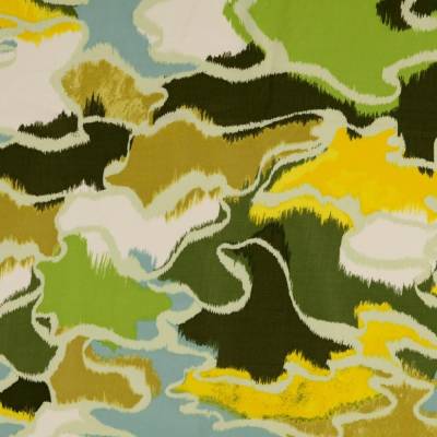 Viskose leichter Frühjahrs-/Sommerstoff Waves Wellen grün Töne Oeko-Tex Standard 100(1m/15,-€)