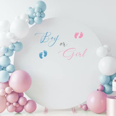 Aufkleber Baby Shower Party Girl or Boy - Babyparty