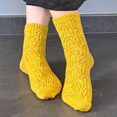 Anleitung: Sonne - Socken stricken