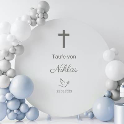 Aufkleber Taufe, Baby Party, Sticker für Willkommensschild Empfangstafel
