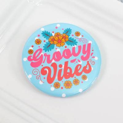 Hippie Button # Ø 58mm # Festival Peace Love Sommer (5) Geschenk Geschenkidee Tasche Jacke Anstecknadel