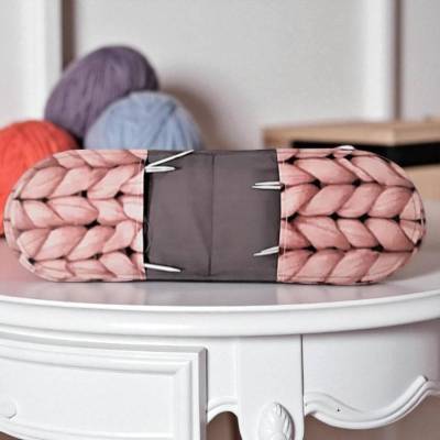 Rundstricknadel Etui XL Deluxe mit Strickmusterprint