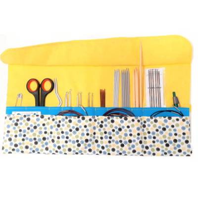 Strick- und Häkelnadeletui, Nadelrolle Knöpfe