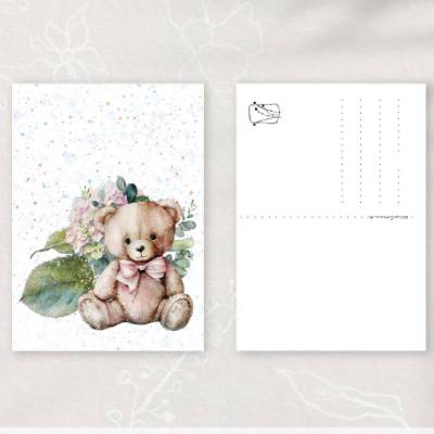 Bärchen -Postkarte A6 