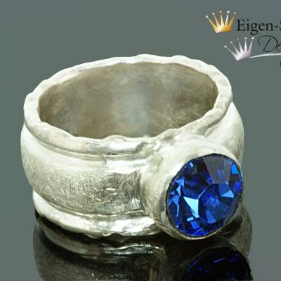 Goldschmiede Silberring "matt de luxe", Ring Silber handgefertigt, massiv Silber, unisex