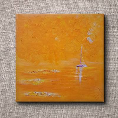 "Segelboot" Acrylbild Wandgestaltung