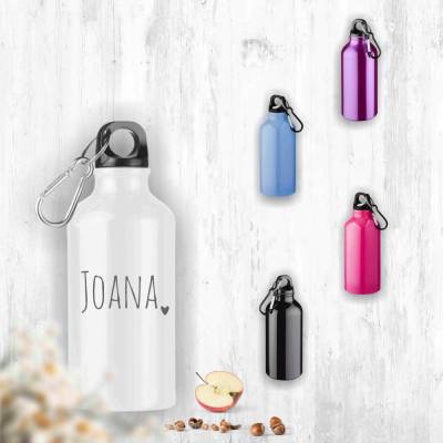 Trinkflasche personalisiert mit Namen Kindergarten Flasche Herz