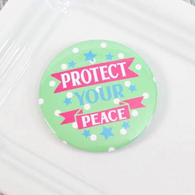 Hippie Button # Ø 58mm # Festival Peace Love Sommer (8) Geschenk Geschenkidee Tasche Jacke Anstecknadel