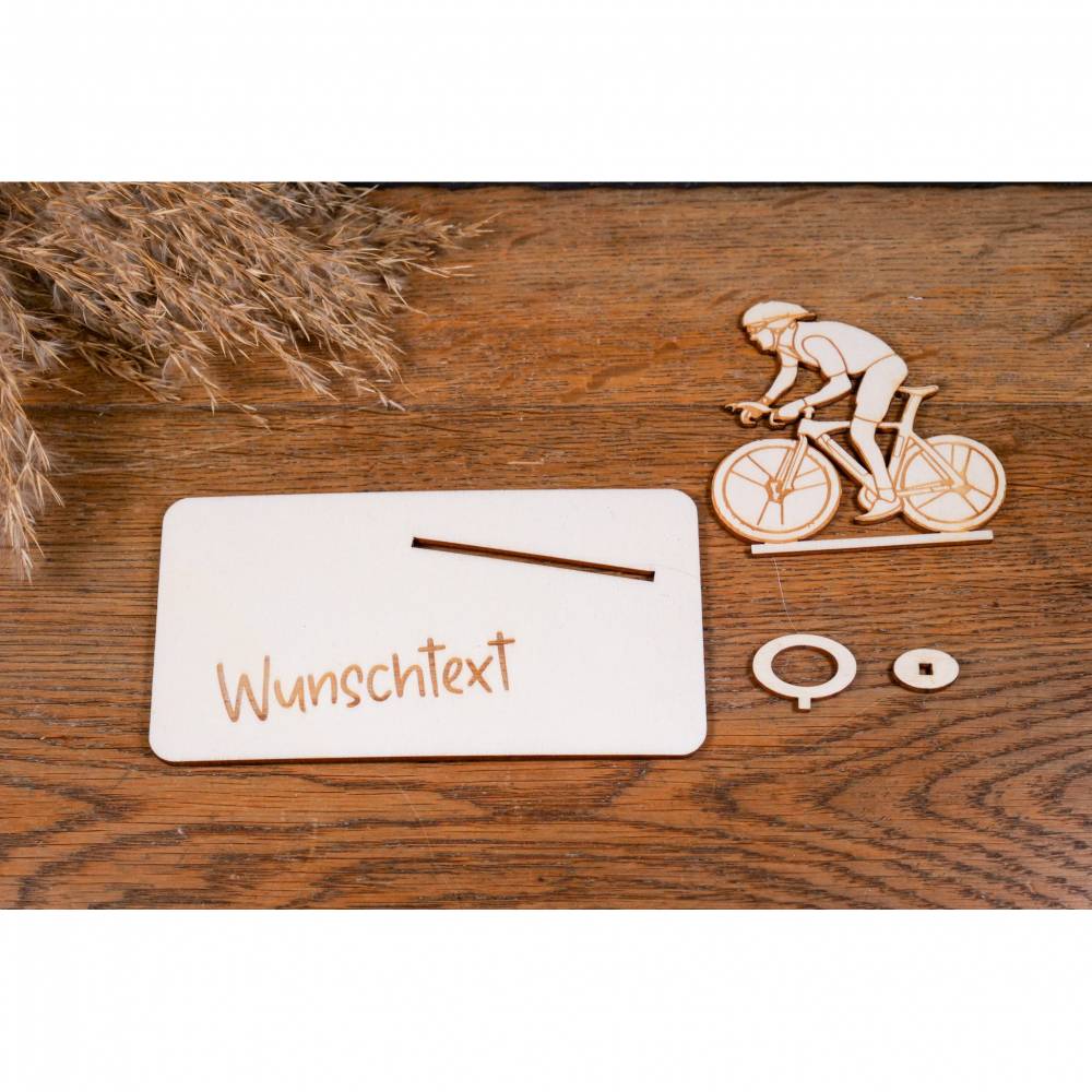 Geldscheinhalter Rennrad, Fahrrad, Geldgeschenk, Geburtstag, Rad, Geschenk,  Wunschtext, Personalisierbar