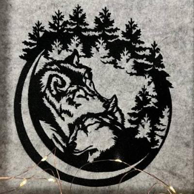 Wolfspaar Stickdatei – Digitale Stickmuster für individuelle Textilien | DreamEmbroid