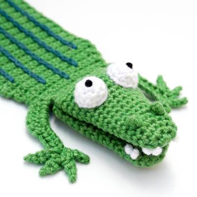 Krokodil Lesezeichen Häkelanleitung | Amigurumi PDF Anleitung