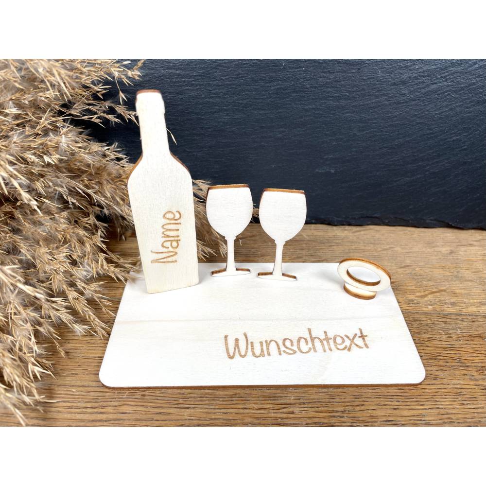 Geldscheinhalter Wein, Weinglas, Party, Feier, Feiern, Genuss, Geldgeschenk, Geburtstag, Geschenk, Wunschtext, Personali
