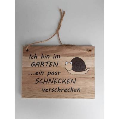 Gartenschild Schnecke/ Schild aus Klötzchen/ Familie/ Zuhause/ Deko/ Dezent Minimaldeko/ Geschen