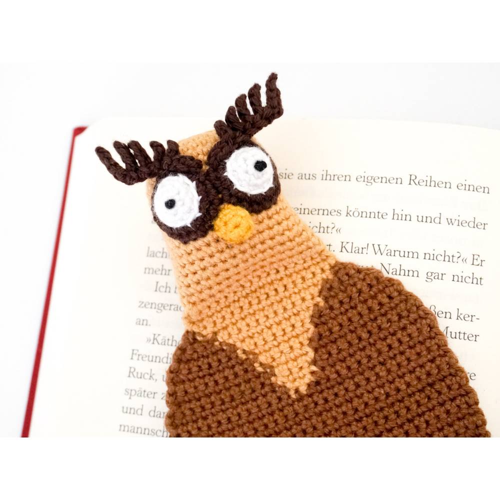 Eulen Lesezeichen Häkelanleitung | Amigurumi PDF Anleitung Bild 8
