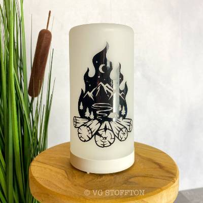 Tischlampe LED – Campinglampe & Dekolicht | Lampe mit Timer, Geschenkidee Festival & Garten Lagerfeuer