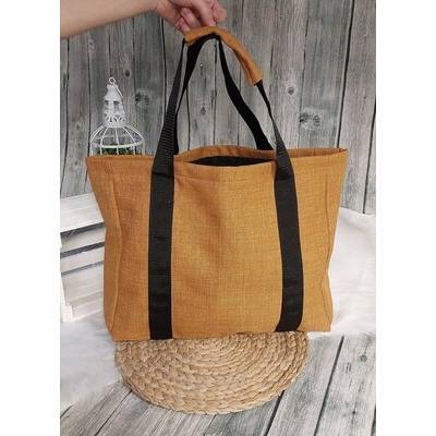 Einkaufstasche "Shopper L" (Farbbeispiel ocker) aus Polstercanvas in 36 Farben