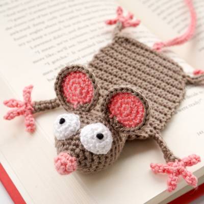 Maus Lesezeichen Häkelanleitung | Amigurumi PDF Anleitung