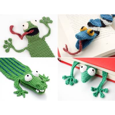 Amphibien Lesezeichen PDF Häkelanleitung Sparset | Amigurumi PDF Anleitungen
