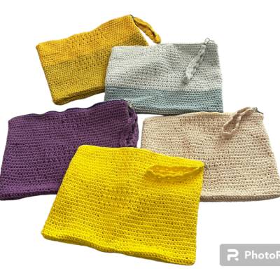 Projekttasche – Bobbeltasche für Handarbeiten, Kosmetiktasche & Tablettasche aus Baumwolle