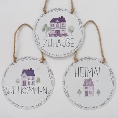 Türkranz Fensterschmuck Schild rund 3 Motive