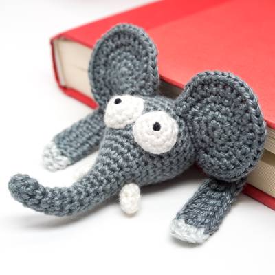 Elefant Lesezeichen Häkelanleitung | Amigurumi PDF Anleitung