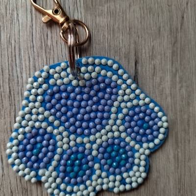 Schlüsselanhänger "Pfote" Diamond Painting Mitbringsel