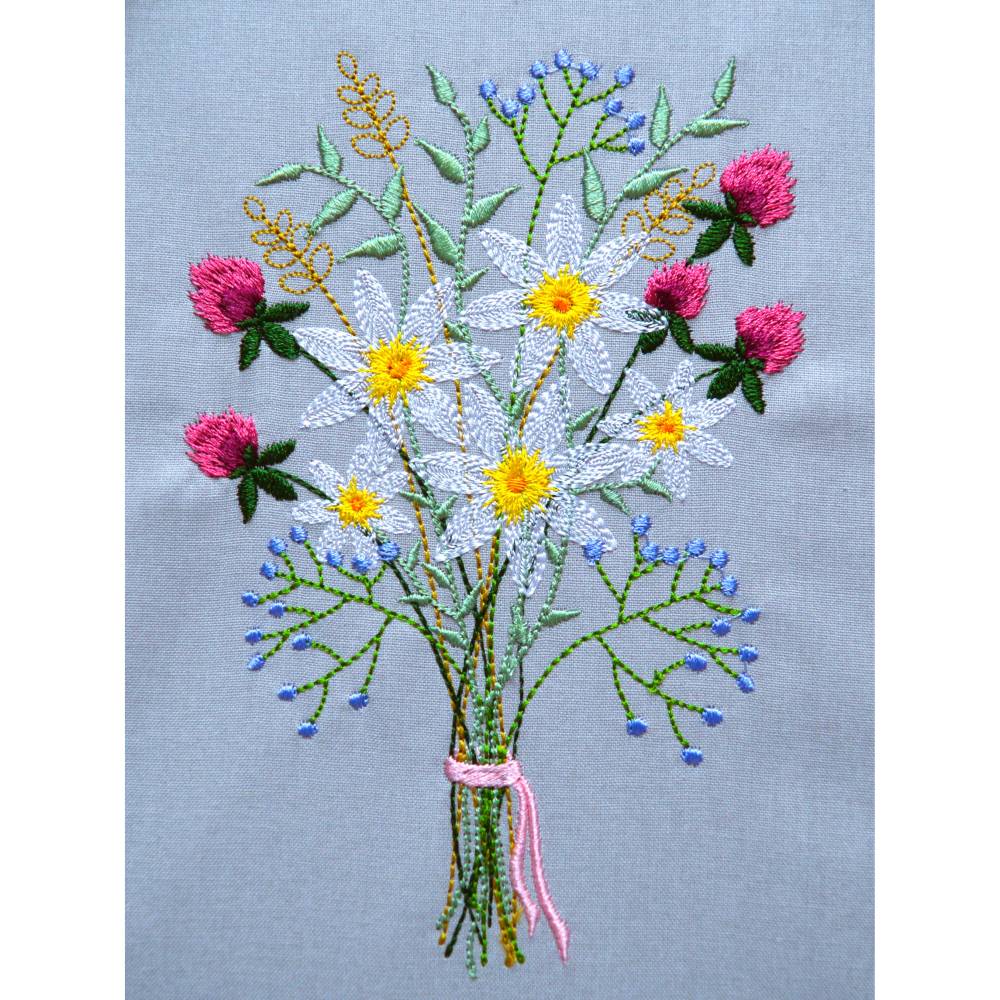 Stickdatei Blumenstrauß zwei Varianten Bild 7