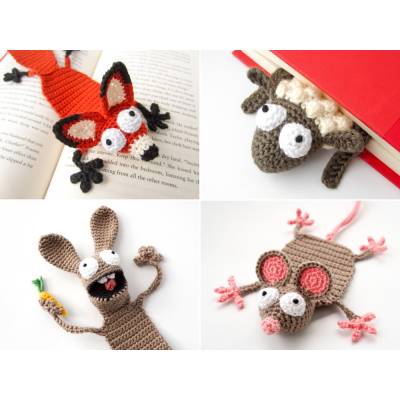 Waldtiere Lesezeichen PDF Häkelanleitung Sparset | Amigurumi PDF Anleitungen