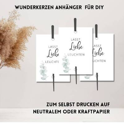 PDF Wunderkerzen Anhänger für Hochzeitstanz | DIY Wunderkerzen Anhänger zum selbst drucken | Lasst Liebe leuchten