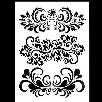 A4 Schablone Blumen Ornament DIY Malerei Handwerk Projekte