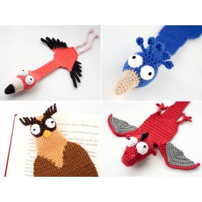 Vogel Lesezeichen PDF Häkelanleitung Sparset | Amigurumi PDF Anleitungen