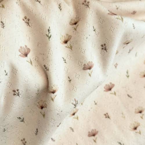 ab 50cm Pointelle Boho 195g/m2 Watercolor - Aquarell Druckstoff