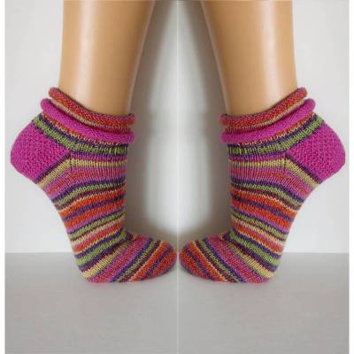 Sneaker-Socken Sportsteg, Sneakersocken doppelter Rollrand Fersensteg, Baumwolle Wolle, Knöchelsocken, kurz Sport-Socken