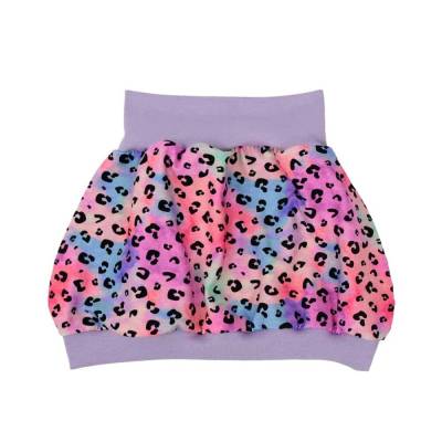 Ballonrock Pumprock Sweatrock Leopardenmuster Animalprint Batik rosa, alle Größen + Stoffauswahl 