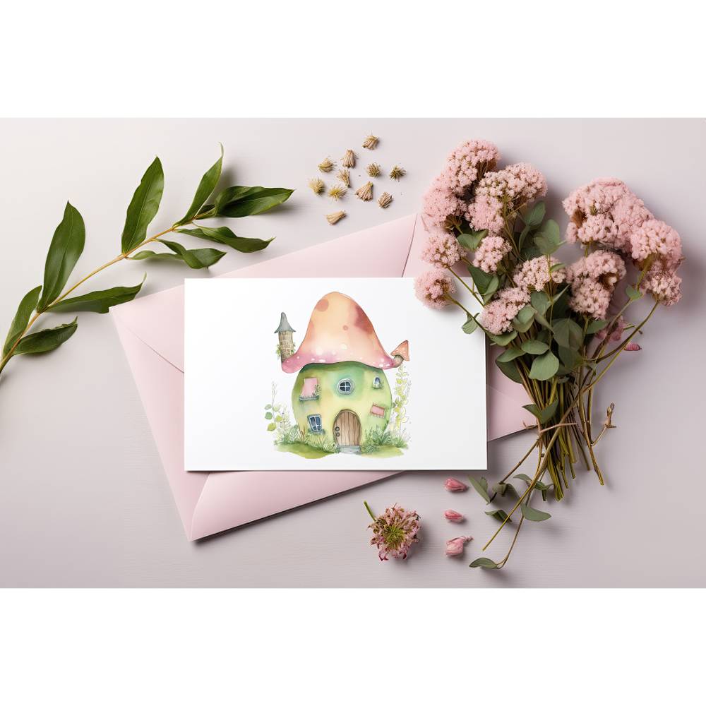 13 digital Fairy Houses PNG Watercolor Clipart Bundle, Sublimation,Commercial License Bild 6