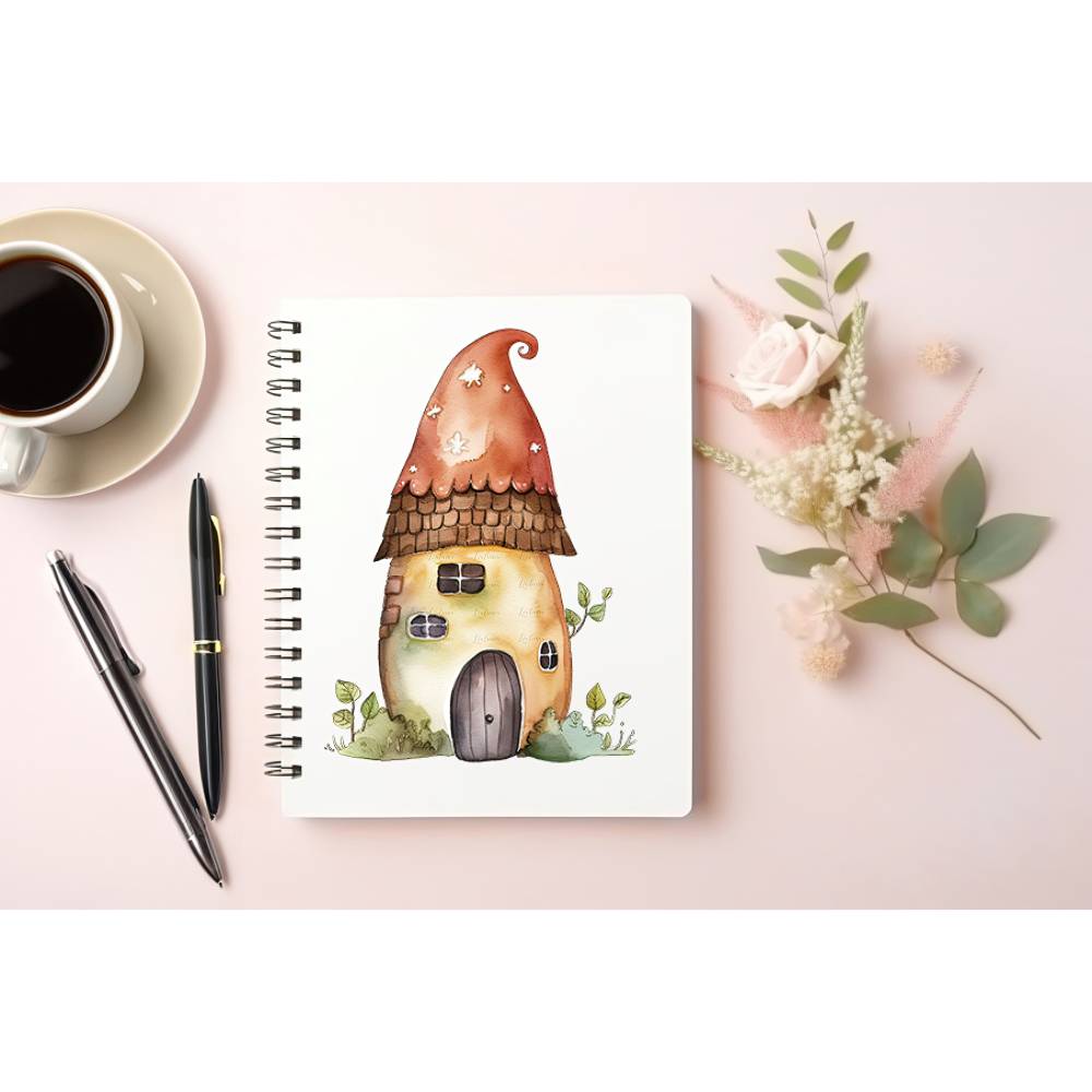 13 digital Fairy Houses PNG Watercolor Clipart Bundle, Sublimation,Commercial License Bild 9