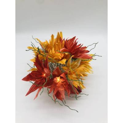 sommerliche Lichterkette aus finnischem Papiergarn
