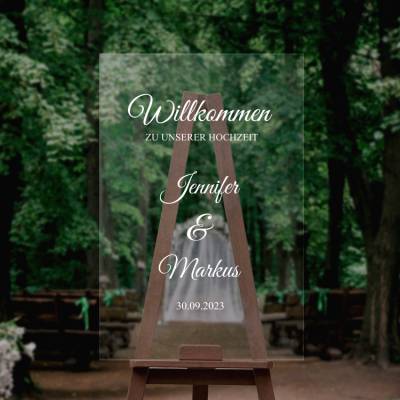 Sticker für Willkommensschild Empfangstafel personalisiert,Wedding Verlobung Willkommensschild Hochzeit, Hochzeitsdeko,H