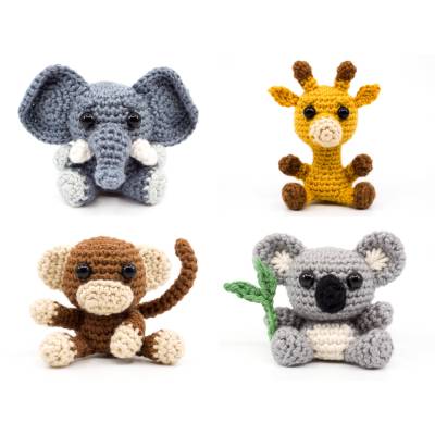 Exotische Tiere PDF Häkelanleitung Sparset | Amigurumi PDF Anleitungen