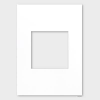 Individuelles Passepartout nach Maß, weiß, 1,4 mm Stärke, Anfertigung nach Maß