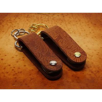 Schlüssel Organizer in Leder - OX Paisley Light von Vickys World - Wahlweise in Gold oder Silber