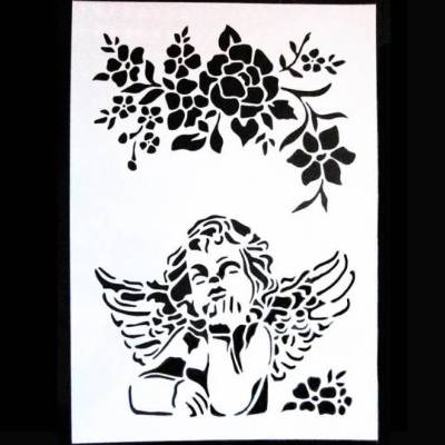 A4 Schablone Engel Blumen DIY Malerei Handwerk Projekte