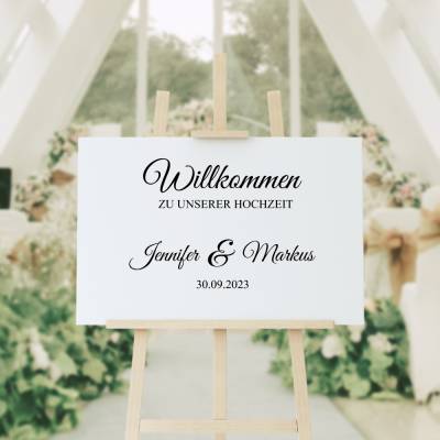 Sticker für Willkommensschild Empfangstafel personalisiert,Wedding Verlobung Willkommensschild Hochzeit, Hochzeitsdeko,H