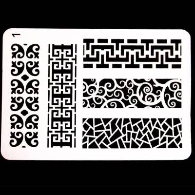 Schablone 5 Motive Ornamente DIY Malerei Handwerk Projekte