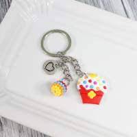 Schlüsselanhänger # Bunt Hippie Fröhlich Eis (4) Sommer Geschenk Glücksbringer Freundin Freund Tasche Taschenbaumler